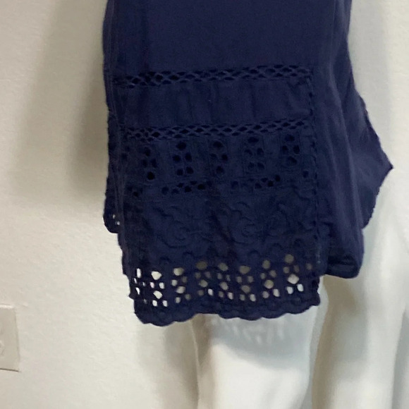Anthropologie dRA Nancy Navy Eyelet Cotton Dress Size S - Picture 10 of 12